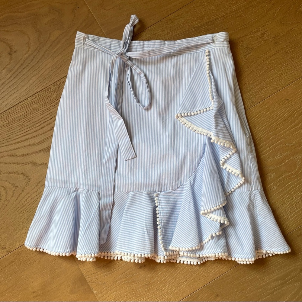 Blue and white striped Skirt